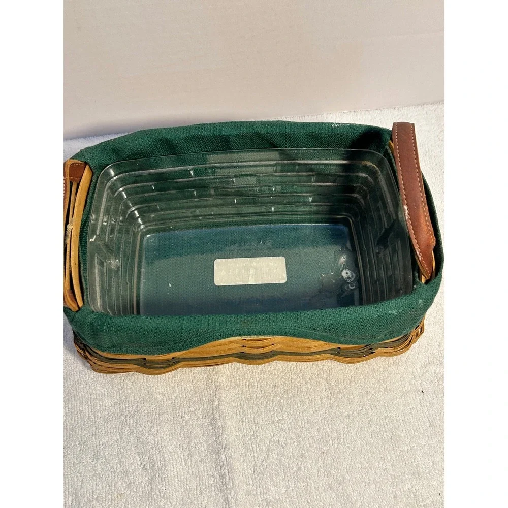 Longaberger 2002 Christmas Collection Traditions‎ Basket Green Liner Protector